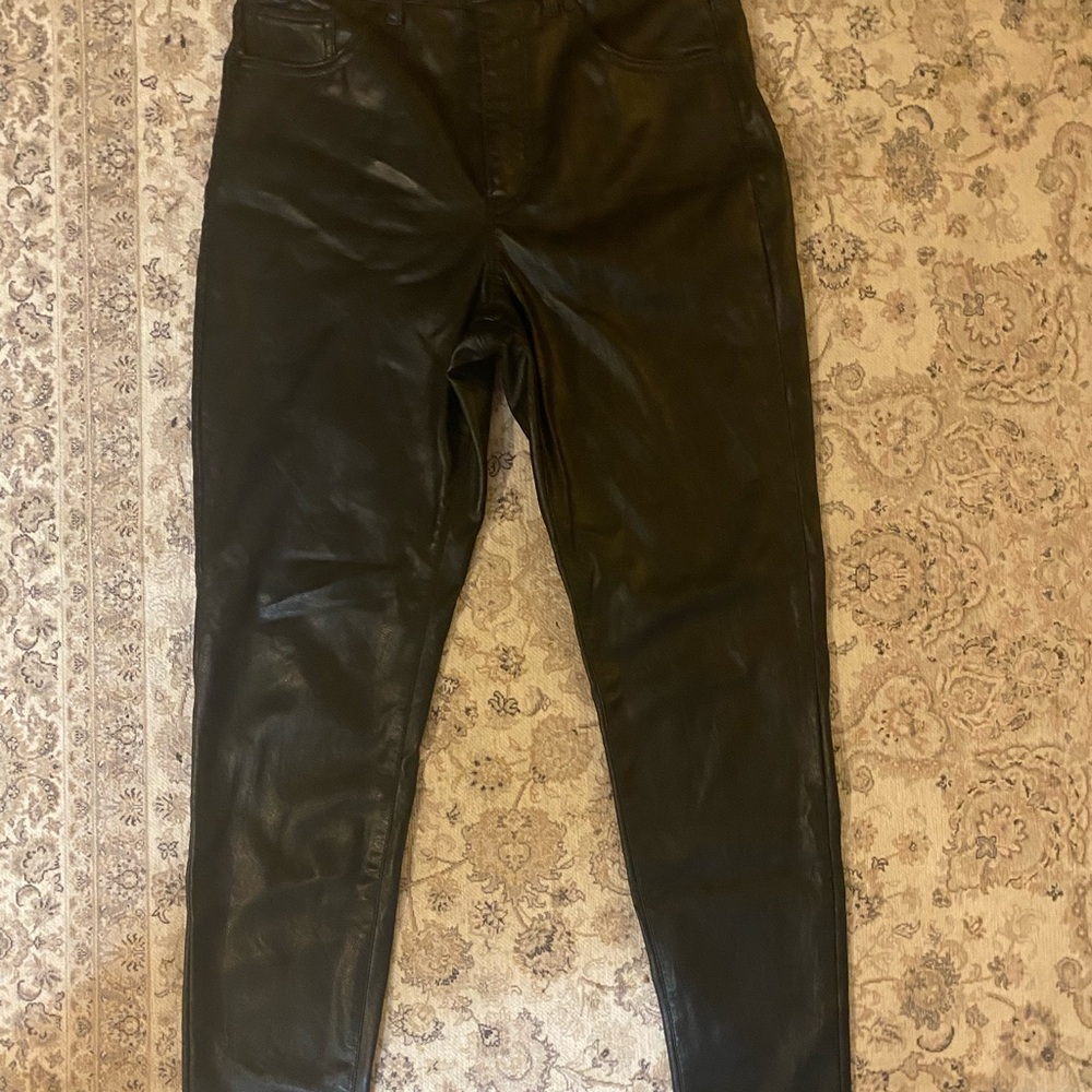 Express black leather pants